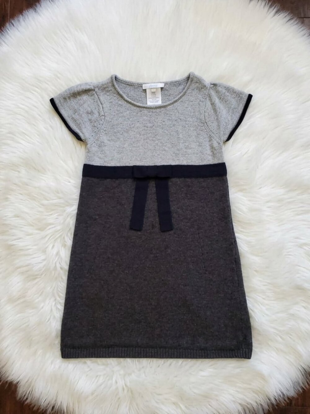 Jacadi Wool Cotton Knit Dress Size 6Y